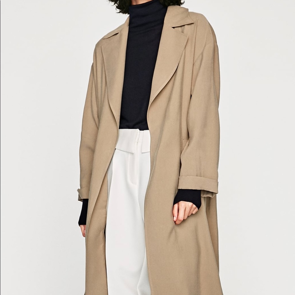 ZARA TRENCH COAT- Tan/Nude